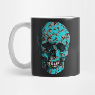 Happy Skull Random Pattern  (Blue) Mug